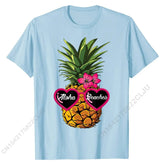 Pineapple Sunglasses T Shirt Aloha Beaches Hawaiian Hawaii Classic Men Top T-Shirts Cotton Tops Shirt Europe